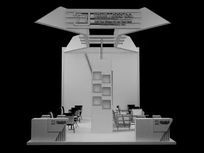 Booth Exhibition Stand a636 3D model