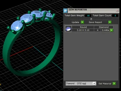 luxury jewelry  Ring  pendant  3D print model