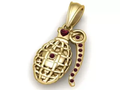 Luxury Bomb Pendant 3D Printable Model 3D print model