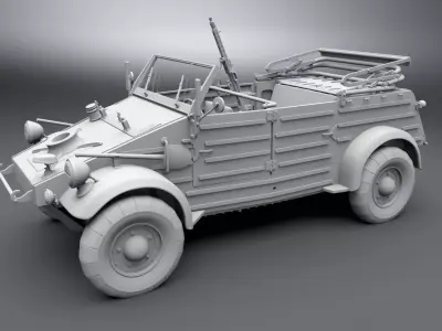 Kubelwagen Scale model 3D print model