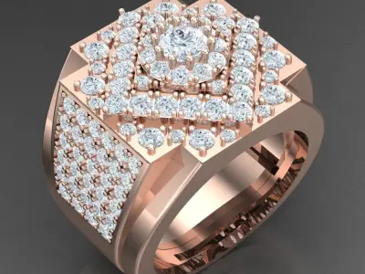 Luxury Men Rings Designs 4MR048 3D print model