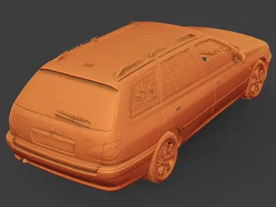 Peugeot 406 Estate RAW Scan 3D model