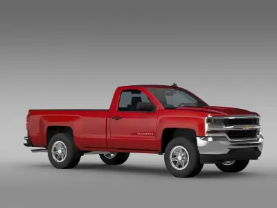 Chevrolet Silverado LS Regular Cab  Long Box 2016 3D model