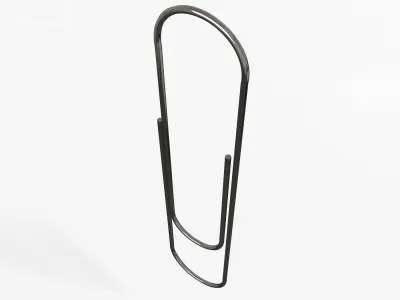 Paperclip paper clip Low-poly 3D model