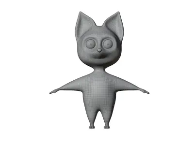 cartoon fox 3D model