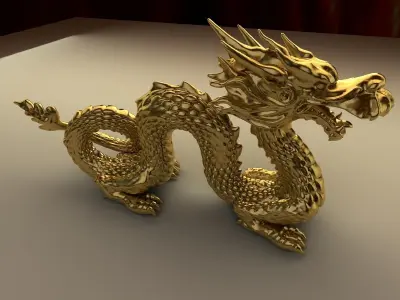 Chinese dragon Low-poly 3D model