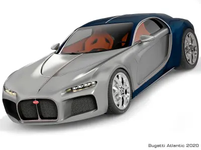 Bugatti Atlantic 2020 3D model