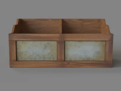 2 Slotted Wooden Organizer 3D model