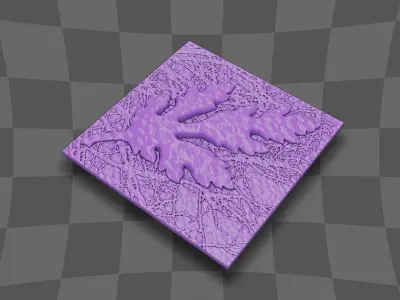 The final leaf decoration 3D print model