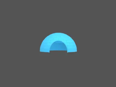 Igloo v1 004 Low-poly 3D model