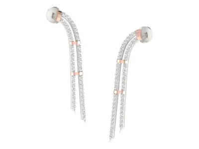 Women Drop Earrings 3dm STL OBJ FBX Renders Details 3D print model get