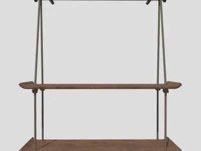 Wall Shelf 5 Low-poly 3D model