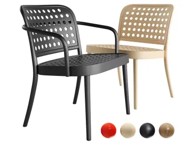 822 Armchair by TON 3D model