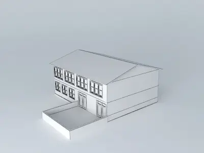 Low Poly Typical Family House/Condominium Free 3D model