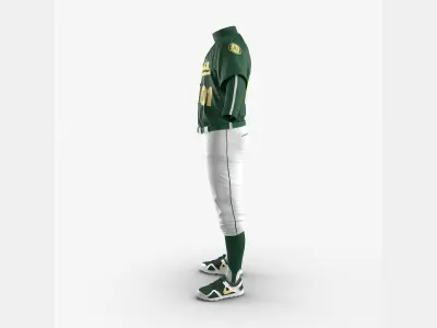 Baseball Player Outfit Athletics 3 3D model