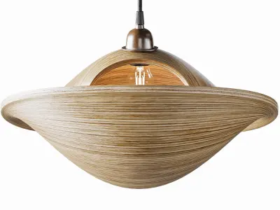 Udara Bamboo Shell Lampshade 40 3D model