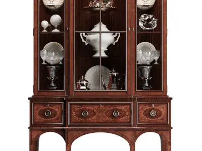 Century - Wellington Court Breakfront Display Cabinet 30H-423 3D model