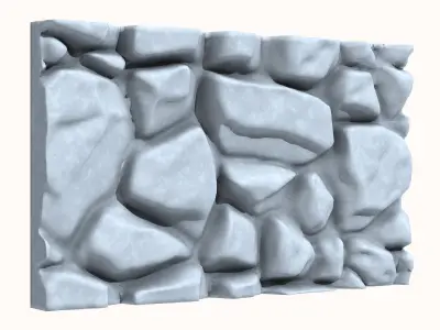 Natural Stone Wall Architectural 3D model