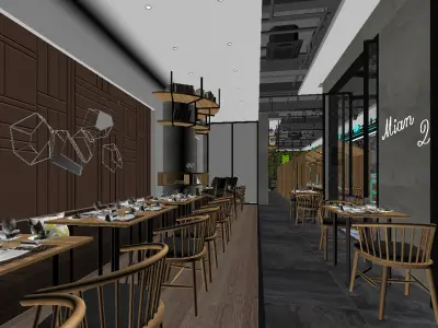 restaurant interior scenes 3D model