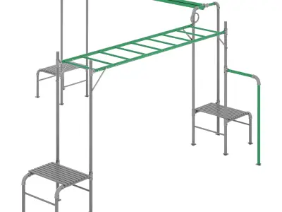 JUNIOR JUNGLE TARZAN MONKEY BARS 3D model
