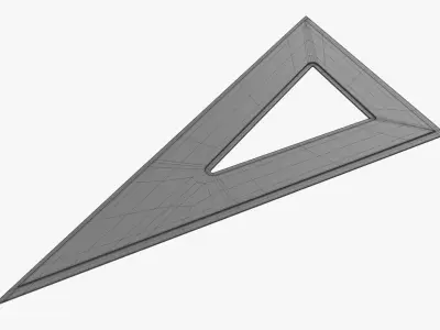 Ruler three-sided 01 3D model