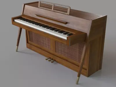 1963 Danish Mid Century Modern Baldwin Acrosonic Spinet 3D model