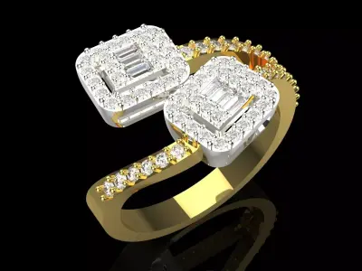 Luxury Womens stl 3dm Ring Jeweler jr00228 3D print model