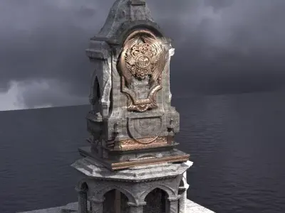 Steampunk Medieval Tower 6  3D model