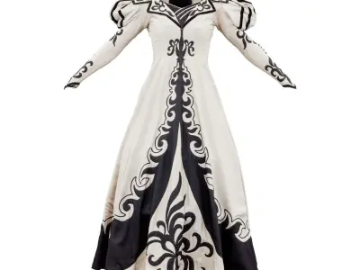 Deco Dress Low-poly 3D model