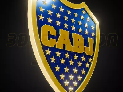 Boca Juniors logo - Cinematic - 3D print 3D model