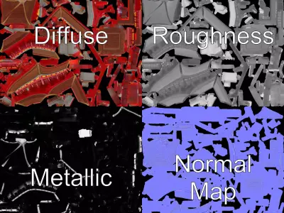 Chinese Pagoda Traditional model pack Low-poly 3D model