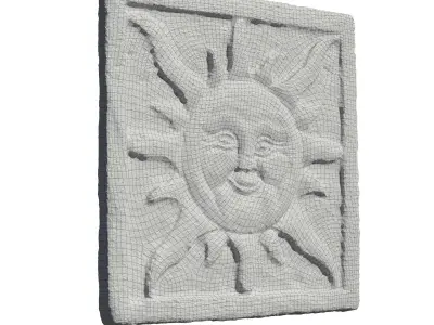 Ultra realistic Decorative plaster Scan Low-poly 3D model