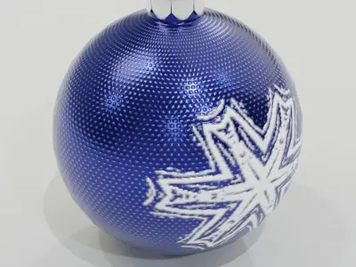 Christmas Baubles - 3D Low-poly 3D model