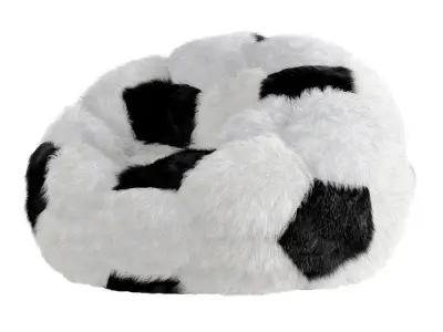 Chair bag soccer ball made of wool 3D model