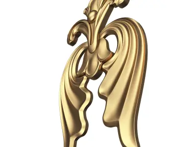 Carved Plaster Molding Decoration 013 Low-poly 3D model
