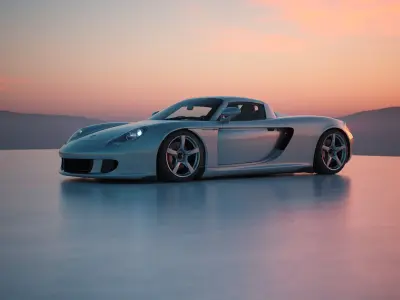 Sunset outdoor studio scene 3D model