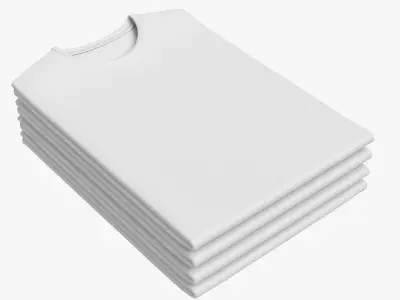 Crew Neck T-Shirt Folded For Men 3D model