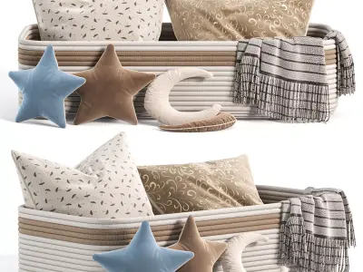 Decorative pillow set 3 3D model