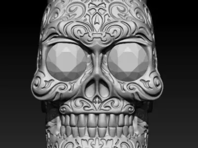 COOL SKULL RING 3D print model