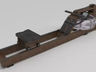 WaterRower Classic with S4 Performance Monitor 3D model