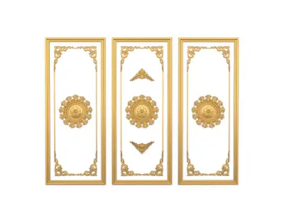 Plaster decorative frame 3d mode 011 3D model