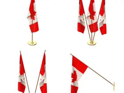 Canada Flag Pack 3D model
