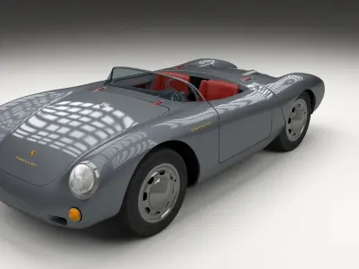 Porsche 550 Spyder gray 3D model