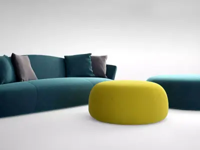 Giorgetti SOLEMYIDAE sofa and pouff  3D model