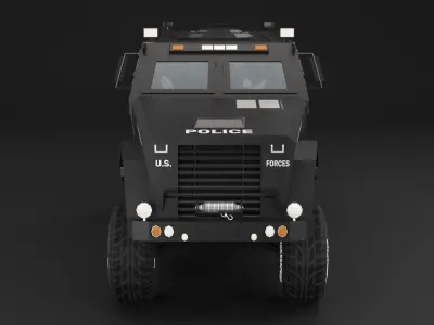 SWAT Truck Low-poly 3D Model 3D model