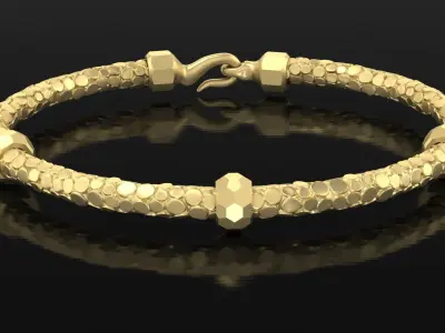  original bracelet with one and two cords 3D print model