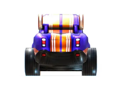 Cartoon Toy AR Racing Car 08 Low-poly 3D model