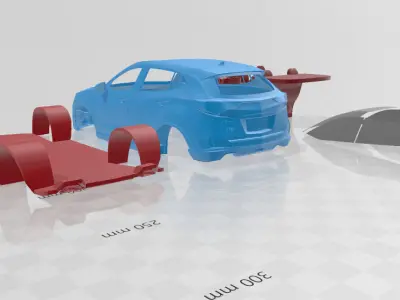 Acura CDX 2016 - Separate Parts STL Model 3D print model