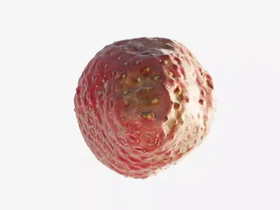 Scanned Strawberry Berry Low-poly 3D model