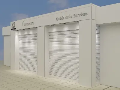 Car service entrance logo sign a615e 3D model